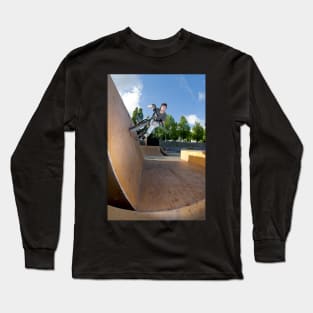 BMX Bike Stunt Wall Ride Long Sleeve T-Shirt